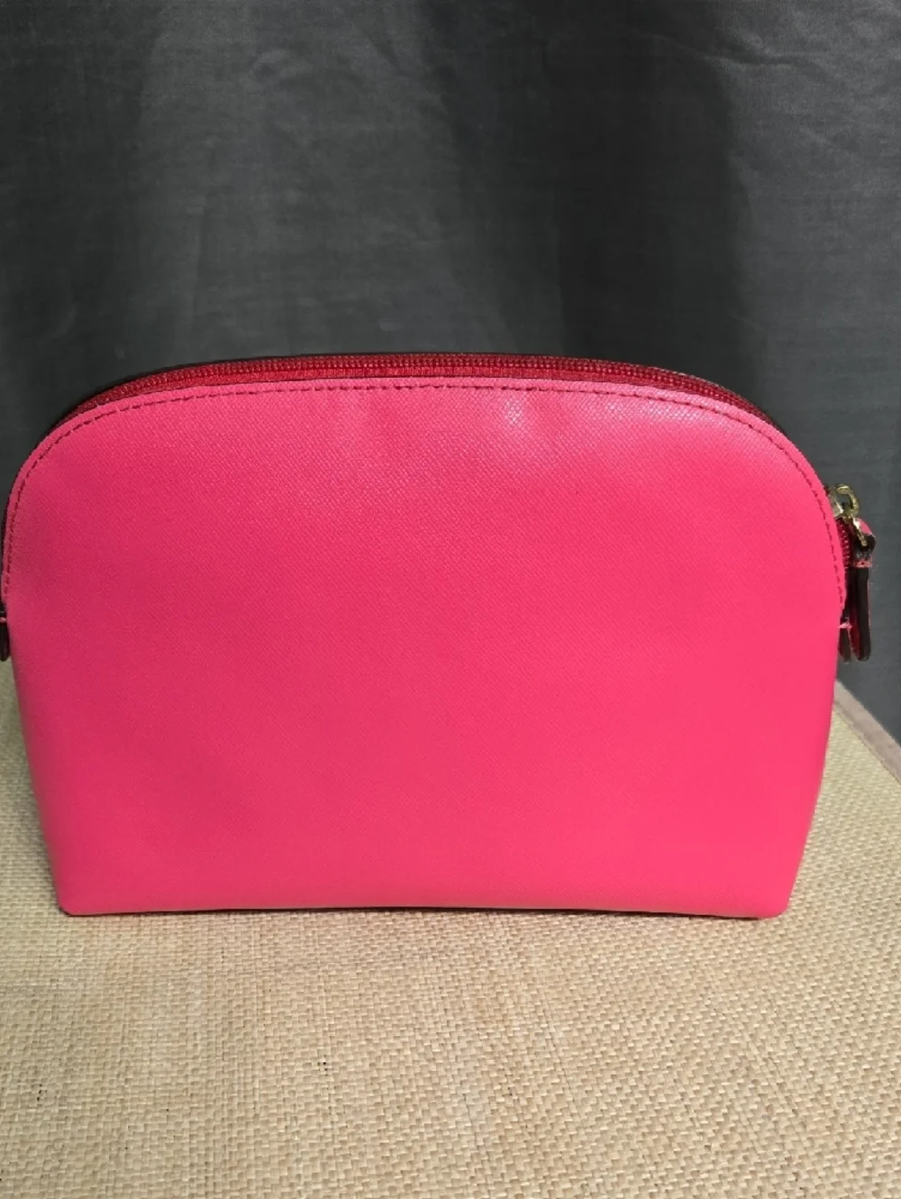 Coach Hot Pink Saffiano Cosmetic Bag - Picture 2 of 9